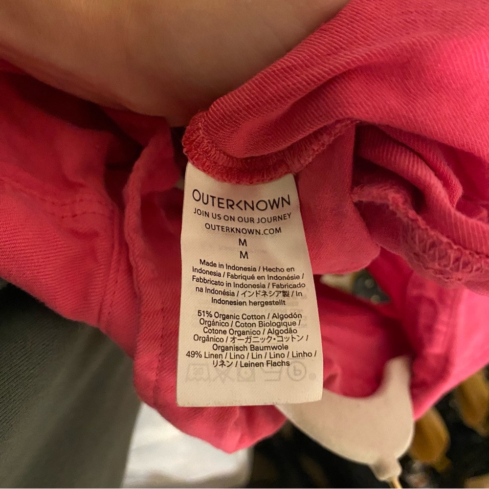 Outerknown Bright Pink Linen Blend Jumpsuit size Medium - Picture 8 of 8